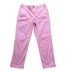 J. Crew Factory High Rise Girlfriend Chino Ankle Stretch Pant Dusty Rose Pink 6